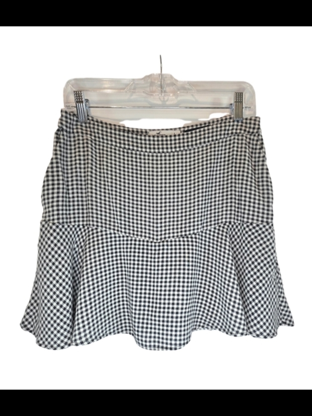 Hollister Gingham Flare Y2K Colliagate Whimsigoth Short Skirt Pockets Size L